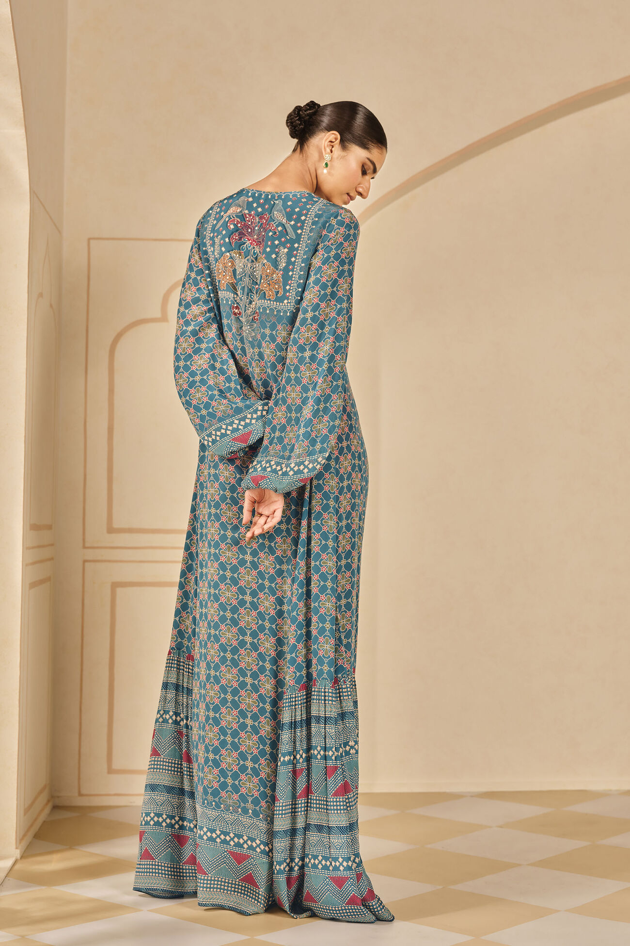 Laraine Printed Kaftan - Blue, Blue, image 2